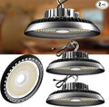 ACOHOOK LED High Bay Light 420W 60000lm 5000K High Bay LED Shop Lights with US Plug, AC100-277V UFO Commercial Bay Lighting for 30-55FT Height -2Pack
