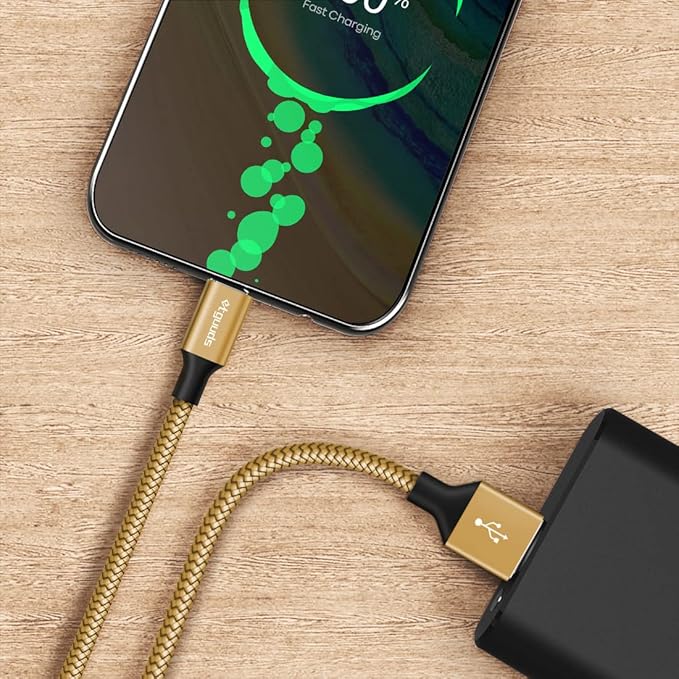 etguuds USB A to USB C Cable 6ft, 2-Pack, 3A Fast Charging Type C Charger Cord for iPhone 17 16 15 Pro Max 16e 17 Air, Samsung Galaxy S25 S24 S23 S22 S21 S20 A17 A16 A56 A55 Flip Fold, Gold