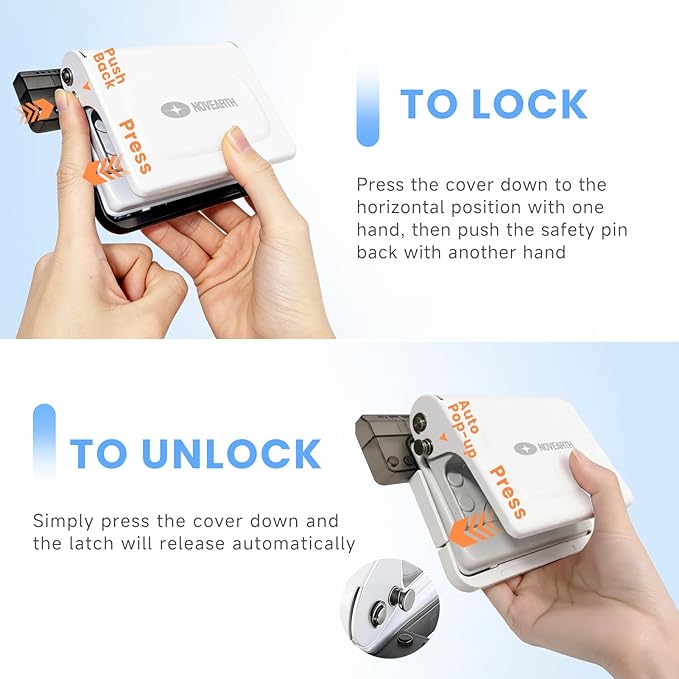 10-Hole Binding Machine for Planners,Metal Punch Loose Leaf Tool 26 Holes for B5, 30 for A4, 20 for A5 Paper,Handheld Manual Book Binder,Notebook Puncher for Home, Office, School, DIY Projects