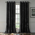 SMILETIME Black Crushed Velvet Curtains 52x84 inch Luxurious Thermal Insulated Soundproof Drapes for Living Room Bedroom Office Soft and Durable Light-Filtering Window Treatments, 2 Panels