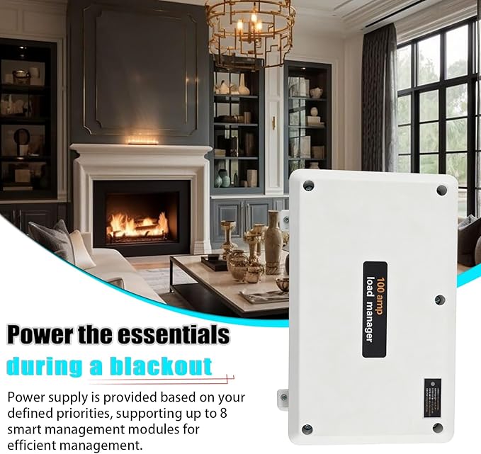 RJSJRAD 100 Amp Load Manager Compatible with Generac 7006, 100 Amp Smart Management Module with 8-Zone Control, Overload Protection and Lock Feature