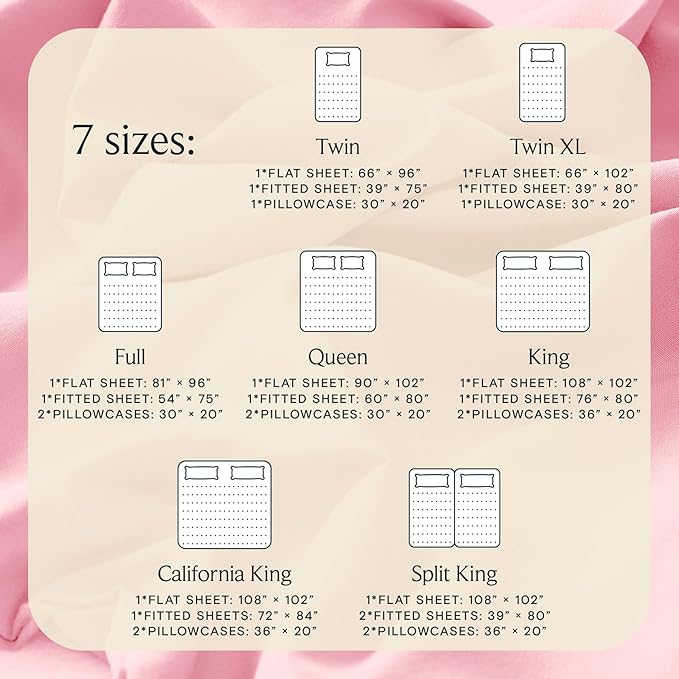 LuxClub 4 PC Sheet Set Bed Sheets Deep Pockets 16" Eco Friendly Wrinkle Free Cooling Machine Washable Hotel Bedding Silky Soft - Baby Pink Queen