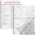 ADHD Cleaning Planner‌, Cleaning Plan Schedule and Checklist‌ for Adults and Teens, Adhd Cleaning and Organizing Planner, Daily Weekly Monthly Checklist for Home, Reusable ‌DIY Household Cleaning Planner‌