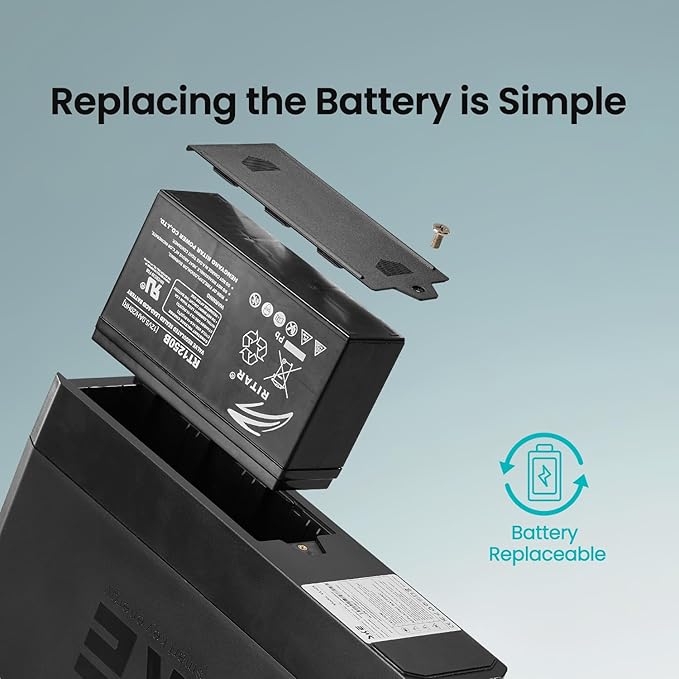SKE Compact Size 625VA/360W UPS Battery Backup & Surge Protector for Computer UPS Uninterruptible Power Supply Phoenix VL625