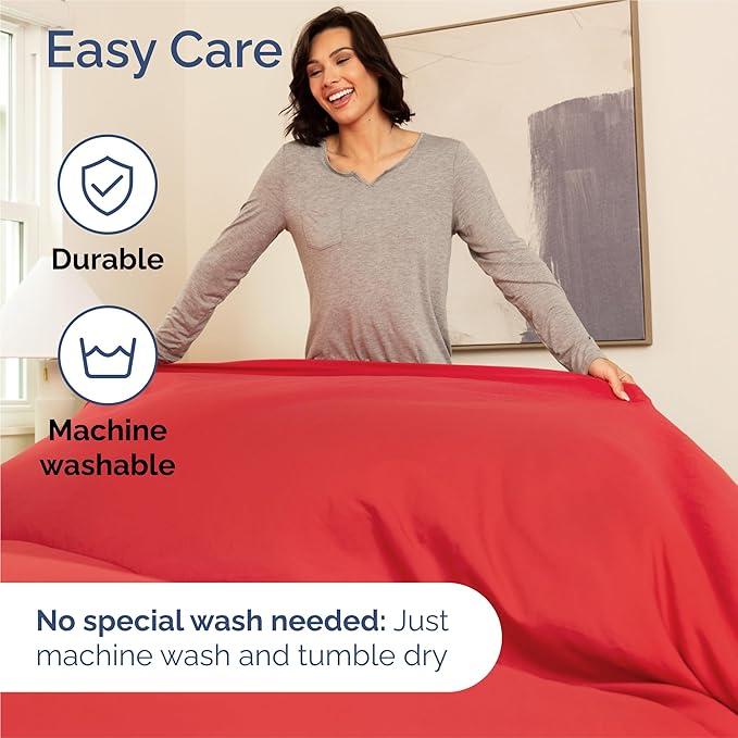 King 6 Piece Sheet Set - Cooling, Comfy & Breathable - Hotel Luxury Bedding - Includes Fitted Sheet for Women, Men, Kids and Teens - 1 Flat, 1 Fitted Sheet, 4 Pillowcases with Deep Pockets - Red