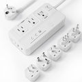 220v to 110v Travel Voltage Converter : International Universal Power Plug Adapter Outlet Converters US to Europe - High Power Hair Dryer Dual Voltage Step Down Plugs Transformer for European UK EU