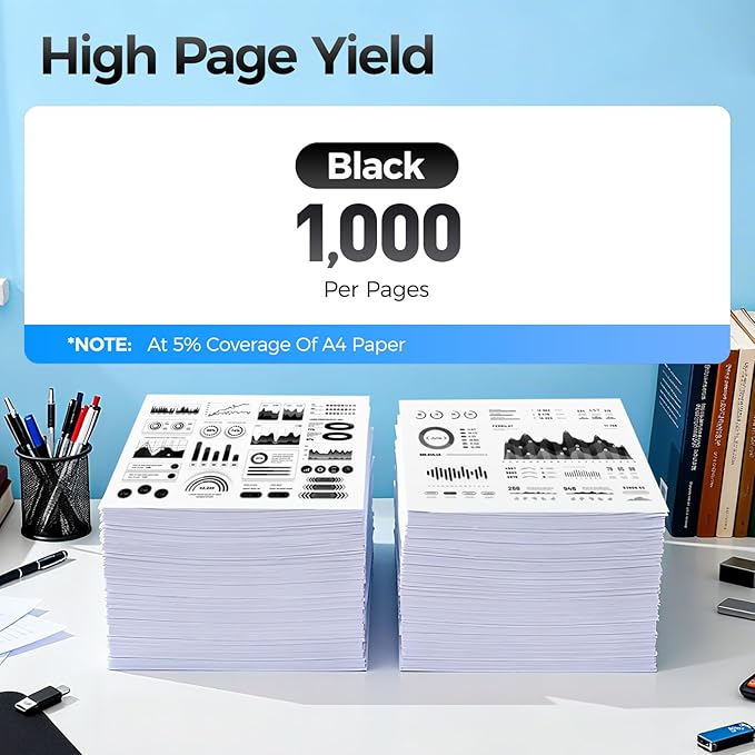 141A Toner Cartridge 4-Black with chip High Yield Replacement for HP 141A W1410A 141X W1410X Compatible with HP Laserjet Pro M110w MFP M140w M139 Printer Ink M110we M140we M139we Laser All-in-One Copy