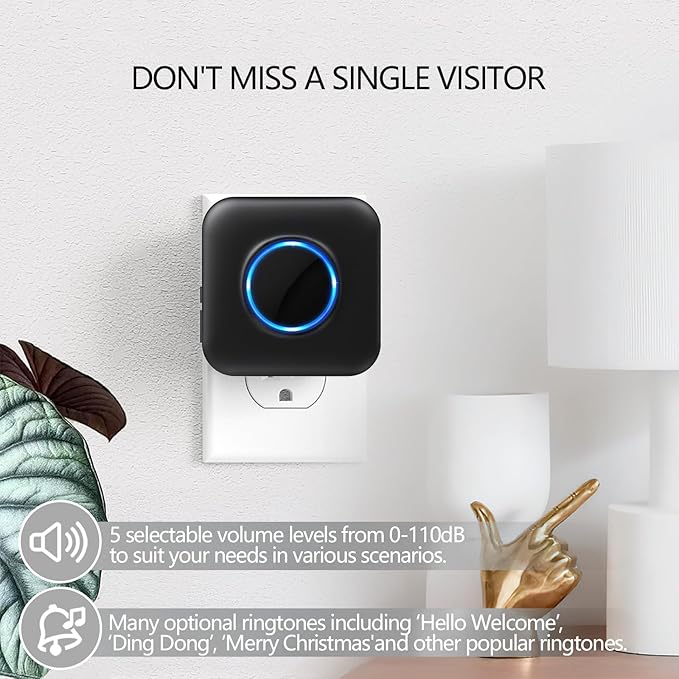 BITIWEND Wireless Doorbell Chime for Blink - Compatible with Blink Video Doorbell and Blink Video Doorbell (2nd Gen) with Wired Transmitter (1 Video Doorbell Extender 1 Receiver）
