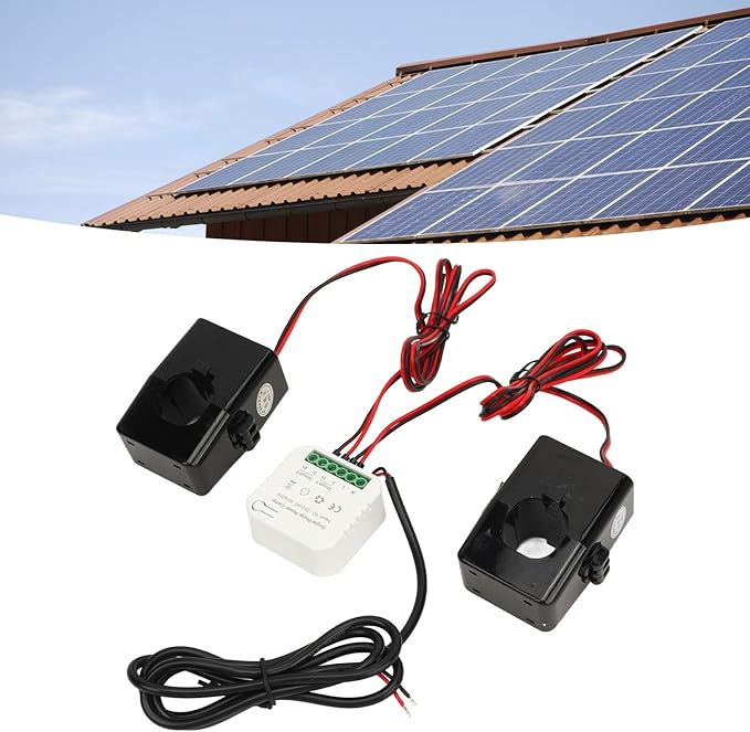 Single Phase Smart Power Meter Consumption Monitor Electricity Meter with 2 200ACT Current Transformer 90‑250VAC