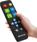 EZclicker Big Button Universal TV Remote (Black) Simple Easy to Use, Great for Seniors, Works with Major TV Brands (2xAAA Batteries Not Included)
