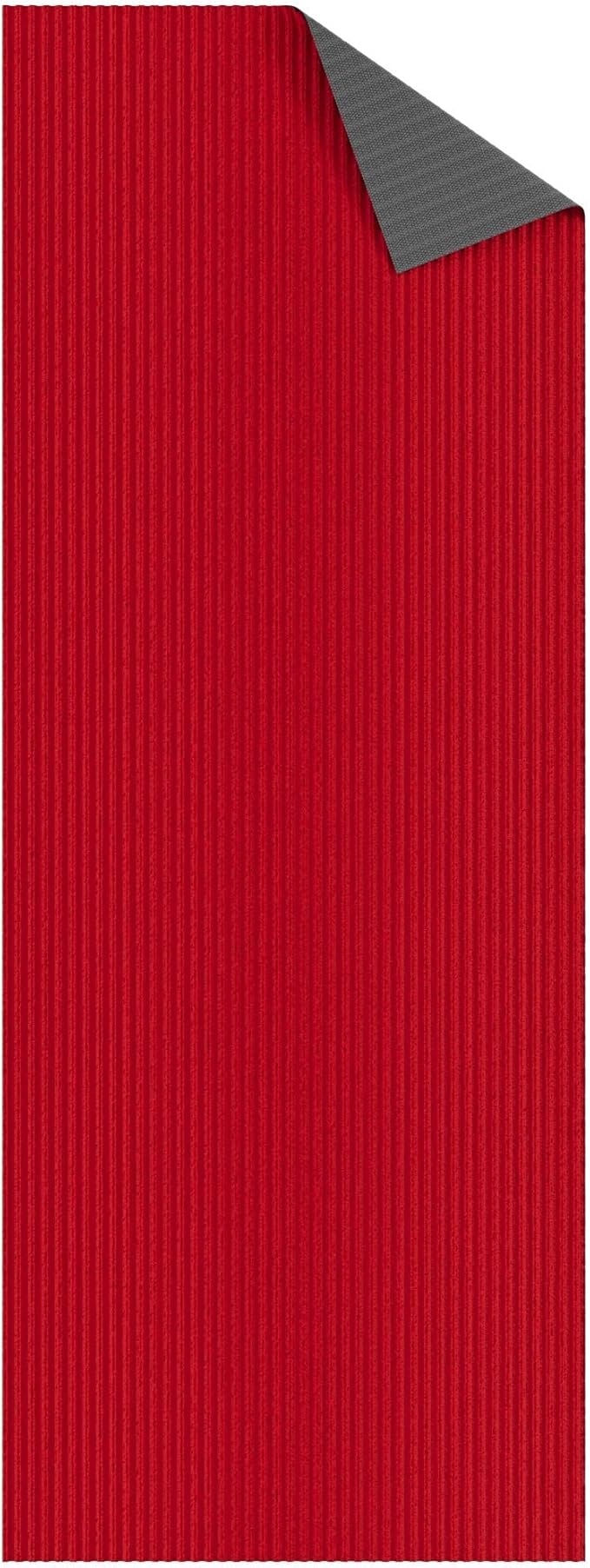 Ottomanson 2'7" x 17' Hallway Runner with Scraper Pile Extra Durable Non-Slip Rug Mat for Indoor & Outdoor Use - Ideal for Kitchen, Entryway, Patio & Garage - High-Traffic Carpet, Red