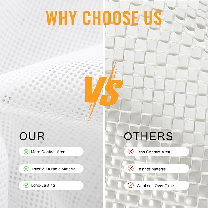 Silicone Non-Slip Rug Pad, Anti Skid Thin Area Rug Pad Gripper, Under Carpet Rug Mats for Hardwood Surface Floors, Keep Rugs in Place-5x8 Ft