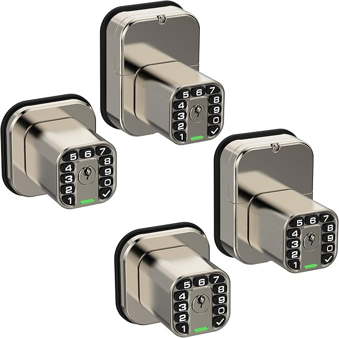 Richelock IU52 Double-Sided Keypad Door Lock, All-Weather, Fully Waterproof Keyless Entry with Dual-Sided Programmable Codes, Same Key Both Sides for Outdoor, Indoor, Gate & Fence