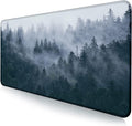 Large Extended Gaming Mouse Pad with Stitched Edges, Non-Slip Waterproof Rubber Base Mouse Pad for Office, Computer, Keyboard, Laptop and Home Desk Pad 35.4 x 15.7 x 0.12 Inch (Grey Forest)