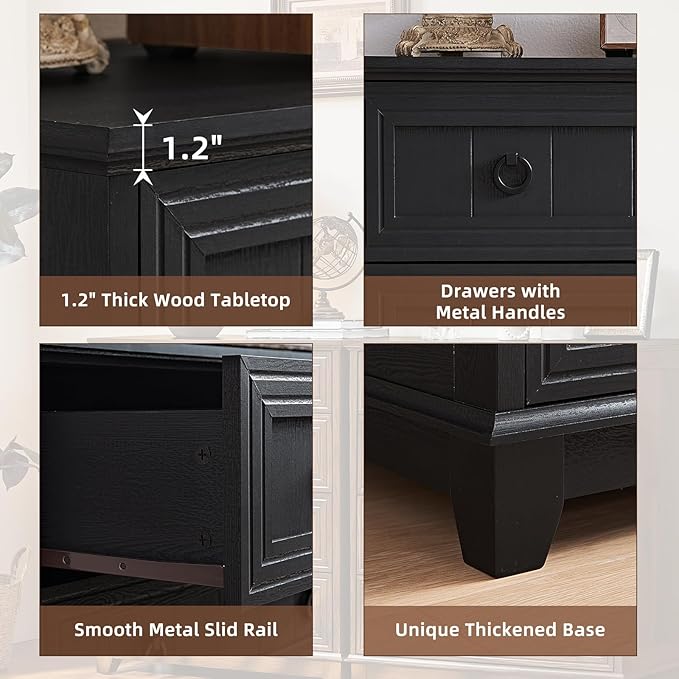 Farmhouse 5 Drawer Dresser for Bedroom, 42" Tall Small Dressers & Chest of Drawers, Rustic Wood Dresser with Metal Handle, Storage Organizer Closet for Living Room, Hallway, Entryway