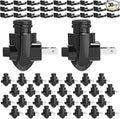 Tuanse 30 Sets Plug in Night Light Module Night Light Base with Shade Mounting Clip Plastic Lights Rotating Base for Making Your Own Decorative (Black)