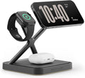 NOCO XGrid XDS3: 3-in-1 Wireless Charging Stand – Charging Station for iPhone, Apple Watch, and AirPods – MagSafe Compatible, Qi2 Certified – Includes 45W USB-C Wall Charger and 6.5-Foot USB-C Cable
