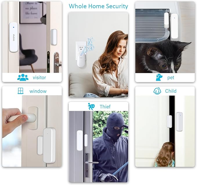 Wireless Door Sensor Chime, Door Open Alarm When Entry Business/Office/Store (500ft Range 51 Ringer Adjustable Volume) Home Alert Bell for Kid/Toddler Safety