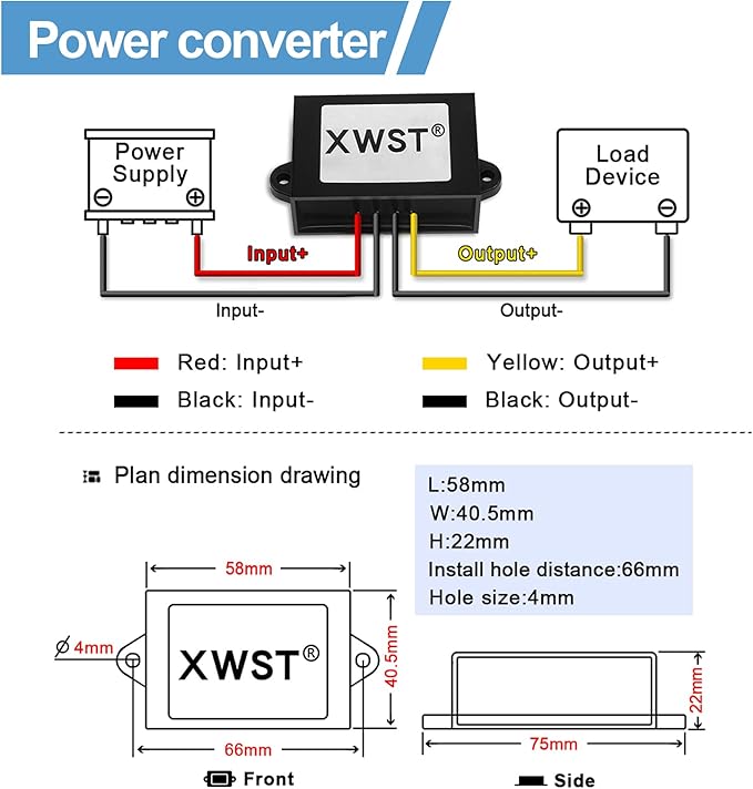 DC DC 12V to 15V 4A 9V-13V to 15V Voltage Regulator,Step-up Module,Boost Converter,Waterproof Power Adapt 60W 15V Volt Transformer Module (12V to 15V 4A)