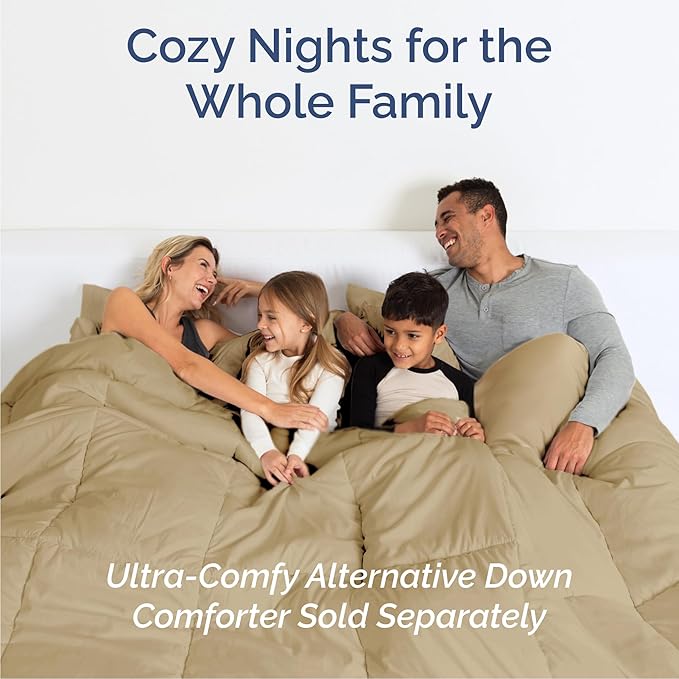 Cal King 6 Piece Sheet Set - Cooling, Comfy & Breathable - Hotel Luxury Bedding, Includes Fitted Sheet for Women, Men, Kids & Teens - 1 Flat, 1 Fitted Sheet, 4 Pillowcases with Deep Pockets - Beige