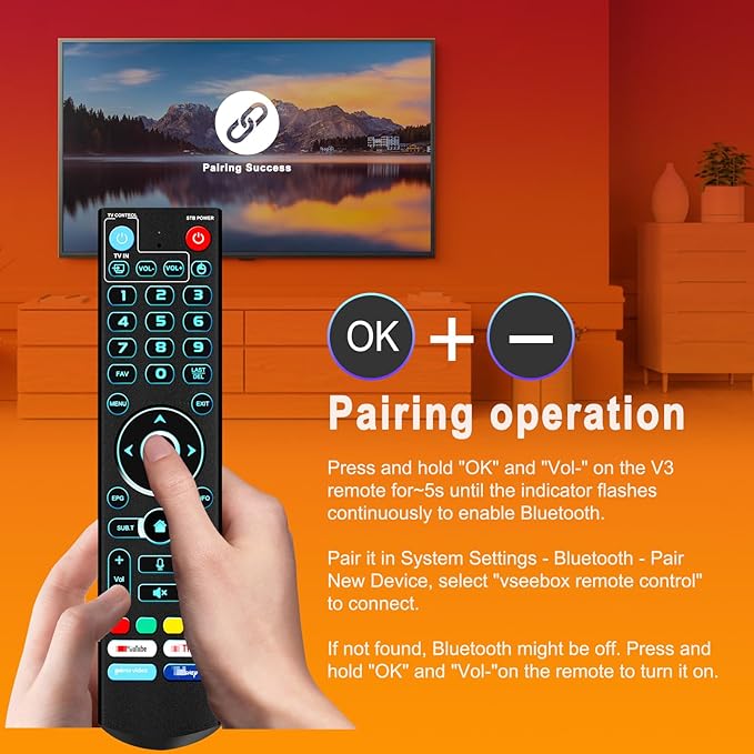 Backlight V5 Pro Voice Remote Control Replacement Compatible for V3 V5 Pro, V3 Plus,Elite Ultra, and Elite Mini
