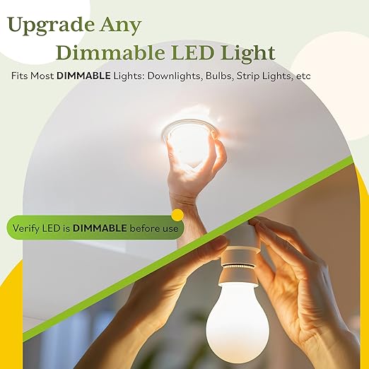 TG Toggle Dimmer Switch for LED, CFL, Incandescent Bulbs, Single-Pole or 3-Way, 2-Wire, No Neutral Required, Quiet Glide, UL-Listed, Wall Plate Included, White, 10-Pack