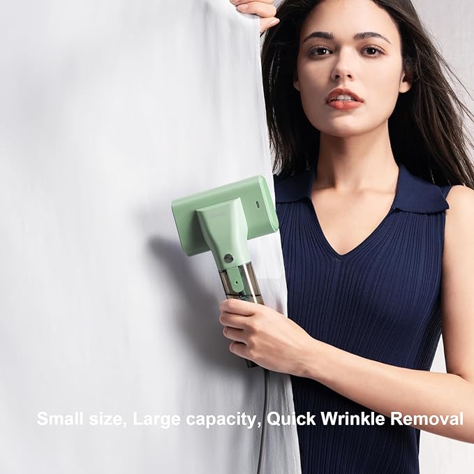 G10 Pro Steamer for Clothes, Global Voltage Adaptation Handheld Garment Steamer, Dual Steam Modes,1200W Mini Steam Iron for Travel and Home (100-240V Green)