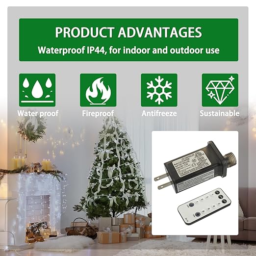 SIGANDG 24V 6W 8 Mode LED Controller with Memory Function and IR Remote Control Low Voltage Transformer for Holiday String Lights,not Fit for 8 Mode with Control Box and 1 Mode String Light(1 pcs)