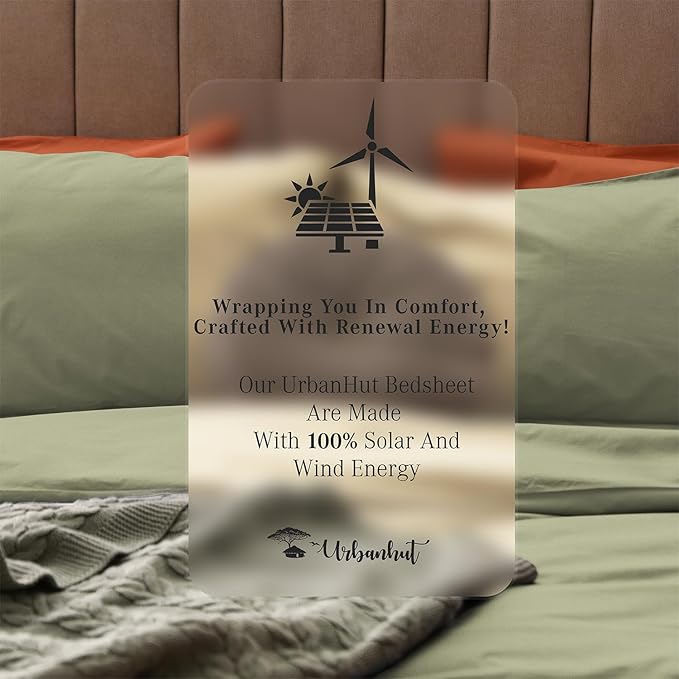 URBANHUT 800 Thread Count 100% Cotton Damask Twin Size Sheets, 4 Piece Striped Twin Size Bedsheets, Luxury Hotel Sheets Sateen Weave - Better Than Egyptian, 14" Elasticized Deep Pocket- Sage
