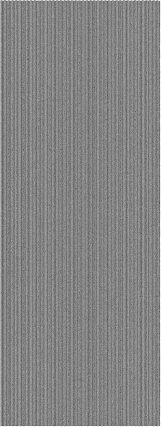 Ottomanson 3'11" x 49' Hallway Runner with Scraper Pile - Extra Durable Non-Slip Rug Mat for Indoor & Outdoor Use - Ideal for Kitchen, Entryway & Garage - High-Traffic Carpet, Gray