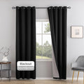 3-in-1 Layers Noice Reduction Soundproof Curtains, Grommet Full Blackout Thermal Curtains for Living Room, Bedroom(1 Panel,Black,50" x 72")