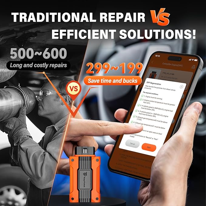 TopTekk for DPF Reset and Regeneration Tool, Compatible with Caterpillar Engines, Emergency Regeneration and DPF Error Code Clearing
