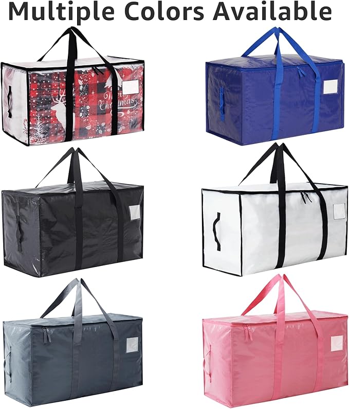 Moving Bags Heavy Duty Extra Large, Moving Boxes, Moving Supplies Essentials,Storage Bins with Lids, Plastic Packing Totes, Storage Bags for Clothes with Handles & Zippers(Grey, 8 Pack)