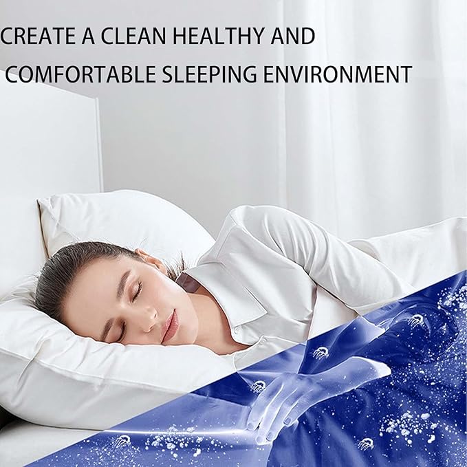 Pure Sleepy Pro Bed Vacuum Dust Mites, 2025 Upgrade 12000pa Pure Sleepy Pro Bed Vacuum, Mattress Cleaner Machine Deep Cleaner with Uv-C Light, 8,000 Vibrations Per Minute (Blue)