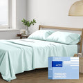 THREAD SPREAD California King Sheet Sets Cotton - 400 Thread Count 100% Cotton Cal King Sheets Set, 4 PC (Sea Foam), Luxury Soft, Cooling, Breathable 16" Deep Pocket Sateen Weave Hotel Bedsheets