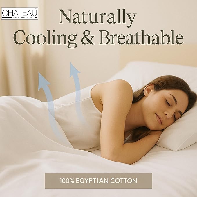 400 Thread Count Queen Size Sheets, 15" Deep Pocket Queen Sheets, Soft Sateen Weave, Naturally Cooling & Breathable Machine Washable 4 Piece Elasticated Sheet & Pillowcase Sets- Navy