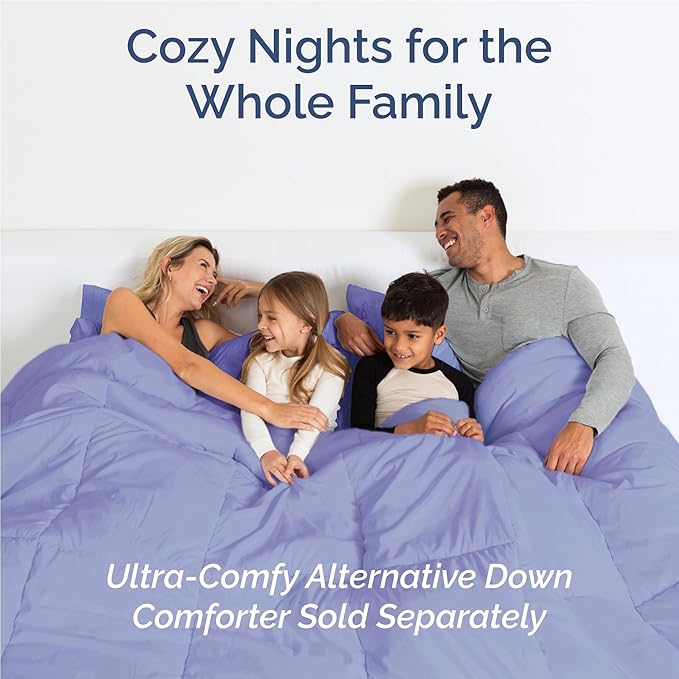 Twin XL 4 Piece Sheet Set - Cooling, Comfy & Breathable - Hotel Luxury Bedding, Includes Fitted Sheet for Women, Men, Kids & Teens - 1 Flat, 1 Fitted Sheet, 2 Pillowcases with Deep Pockets - Lavender