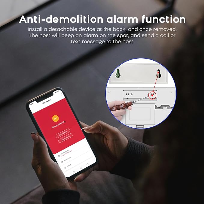 PGST WiFi Alarm System for Home Security,16 PCS Wireless Home Security System with DIY Expandable Door Alarm Sensor,Motion Detector,Tuya APP Instant Alerts for Villa,Apartment,No Monthly Fee