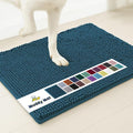 Muddy Mat® Shown on TV–Super Absorbent Microfiber Dog Door Mat for Muddy Paws, Non-Slip Washable Pet Rug, Quick Dry Chenille Entryway Carpet, Machine Washable Indoor Outdoor mat–Atlantic Blue 28"x18"