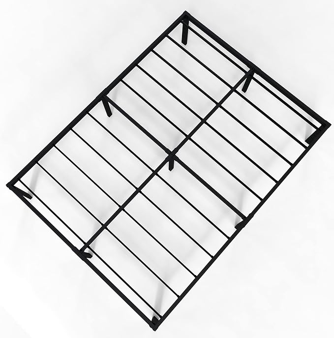 18 Inch Full XL Bed Frame Heavy Duty Metal Platform No Box Spring Needed, Maximum Storage, Easy Assembly, Noise Free, Black