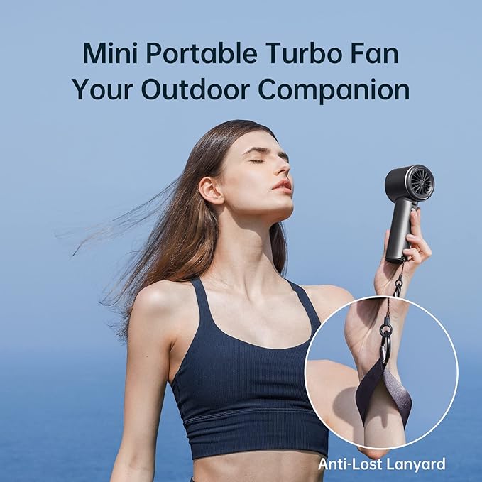 JISULIFE Handheld Fan Pro - Extreme Cooling Output: 1-100 Speed Scroll Wheel, Metal Body, Digital Display, 1.5H Fast Charge, 5000mAh-Portable Fan for Travel, Valentines Day Gifts for Her Him(Grey)