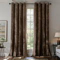 SMILETIME Chocolate Crushed Velvet Curtains 52x84 inch Luxurious Thermal Insulated Soundproof Drapes for Living Room Bedroom Office Soft and Durable Light-Filtering Window Treatments, 2 Panels
