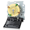 T104M Mechanical Timer Switch Mechanism Only, 208-277V 40A DPST, Heavy Duty Outdoor Timer for Pool Pump, Water Heater, Lighting – 24-Hour, 12 ON/Off Cycles.