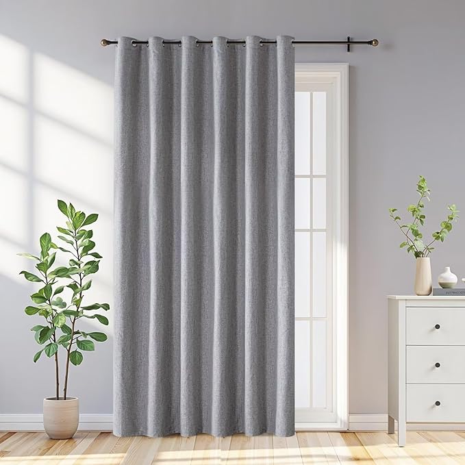 100% Blackout Curtains 72 Inch Length 2 Panels Set, Black Out Curtains for Living Room, Light Grey Thermal Insulated Grommet Drapes Bedroom Luxury Decor Privacy(70W × 72L inch, Light Grey)