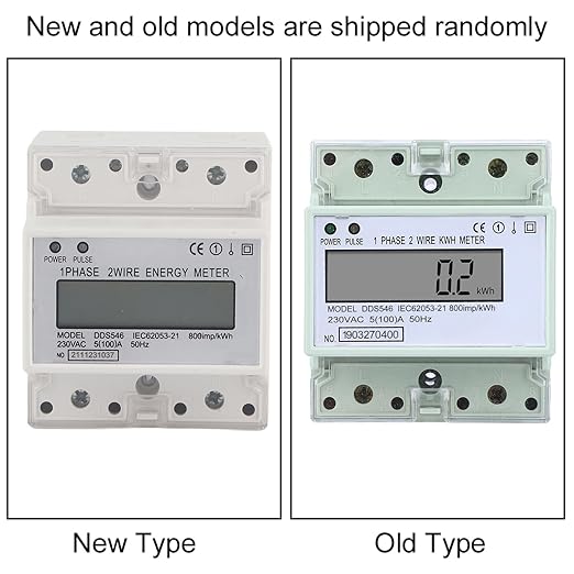 ANKROYU DDS546 Single Phase Energy Meter, Rail Digital Electric Consumption Meter, Anti Impact Residential Energy Meter for Energy Consumption Measurement