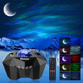 Aurora Star Light Projector with Moon, Galaxy Lights Projector with Remote Control, Night Sky Light Projector Built-in Bluetooth and Multi-Color Projection Lamp