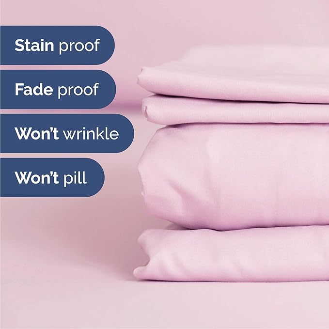 Cal King 6 Piece Sheet Set - Cooling & Breathable - Hotel Luxury Bedding, Includes Fitted Sheet for Women, Men, Kids and Teens - 1 Flat, 1 Fitted Sheet, 4 Pillowcases with Deep Pockets - Light Pink