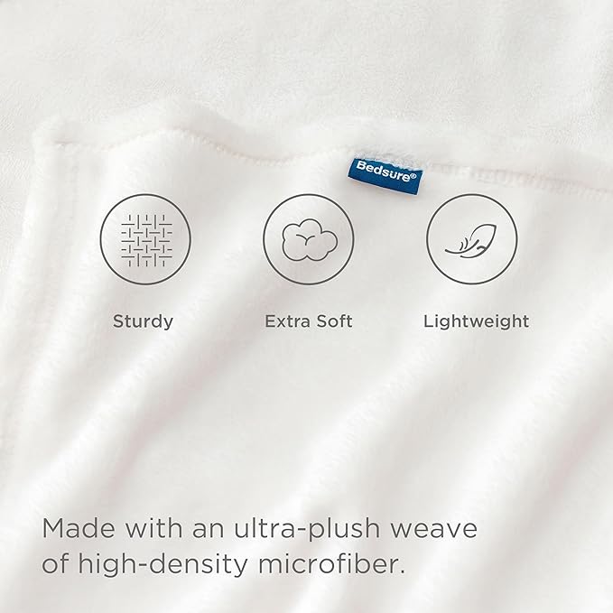 Bedsure GentleSoft Fleece Blankets King Size White - Bed Blanket Soft Lightweight Plush Cozy Fuzzy Luxury Microfiber, 108x90 inches