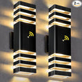 MZLITI LED Square Up & Down Wall Lights 2 Pack 15inch,Outdoor Wall Lights 3000K Aluminum Body Waterproof IP65 Exterior Light Fixtures Wall Mount, Up Down Porch Lights Outdoor for House Porch Garage