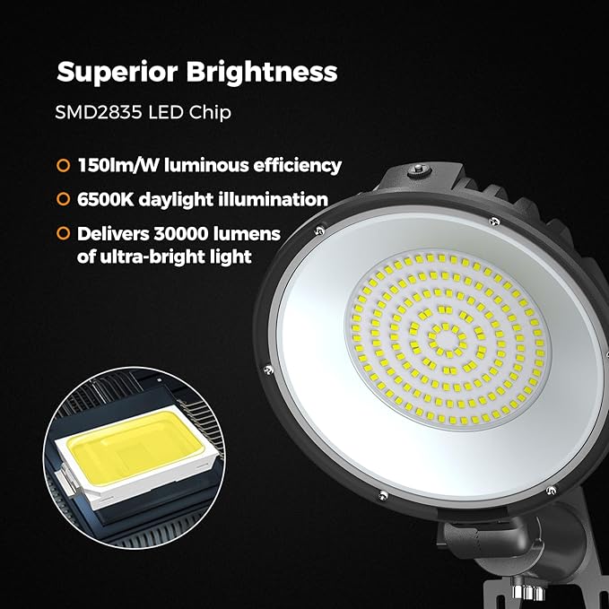 AIKVSXER 200W LED Barn Light 30000LM Dusk to Dawn LED Outdoor Area Security Light with Photocell IP66 Waterproof 6500K Daylight for Yard Street Farm Garden Garage 6 Pack